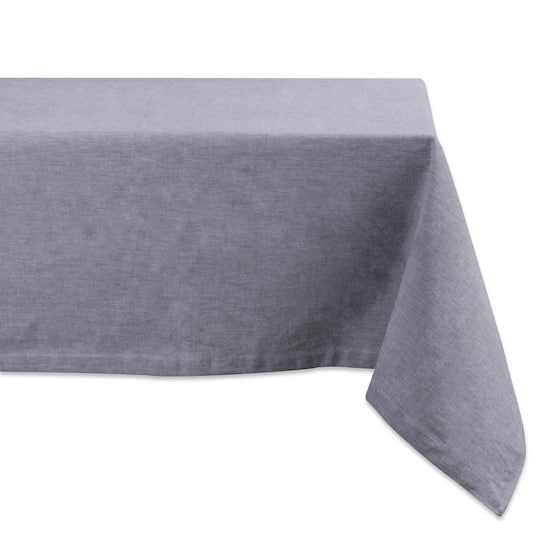 DII® 84" Gray Solid Chambray Tablecloth